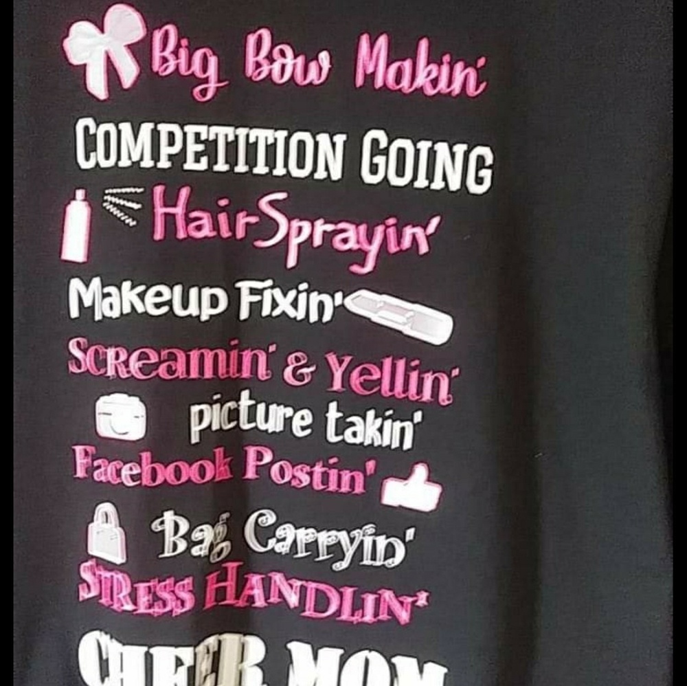 Black cheer mom medium